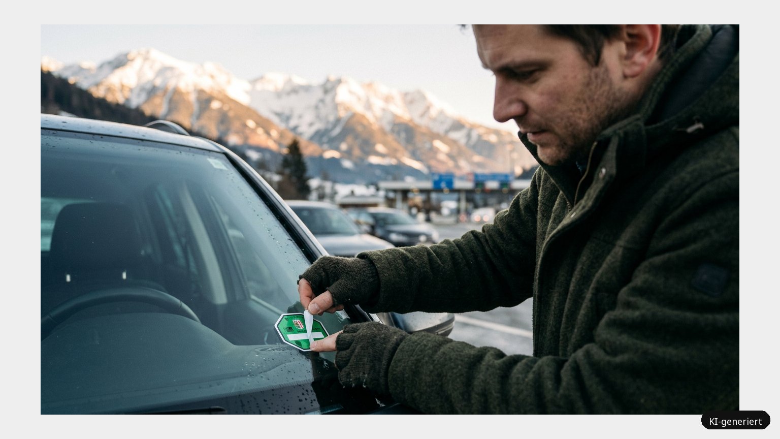 Abgas Plakette in Österreich – Das Umwelt Pickerl (KI)