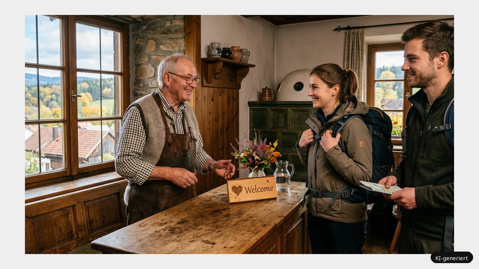 Urlaubsregion Bayerischer Wald: Gastfreundliche Ferienorte (KI)