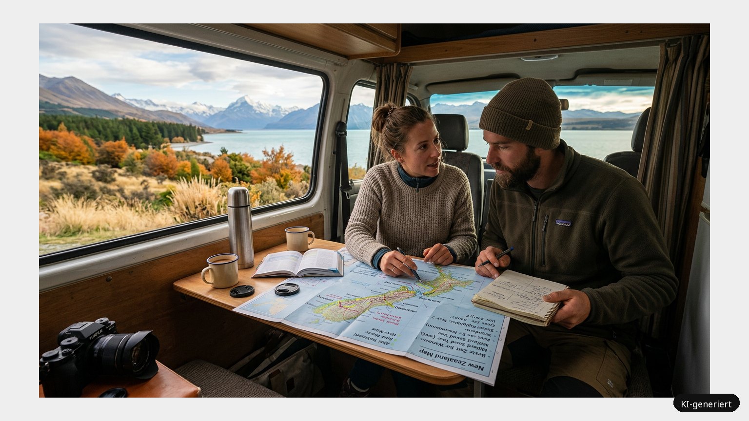 Beste Reisezeit Neuseeland (KI)