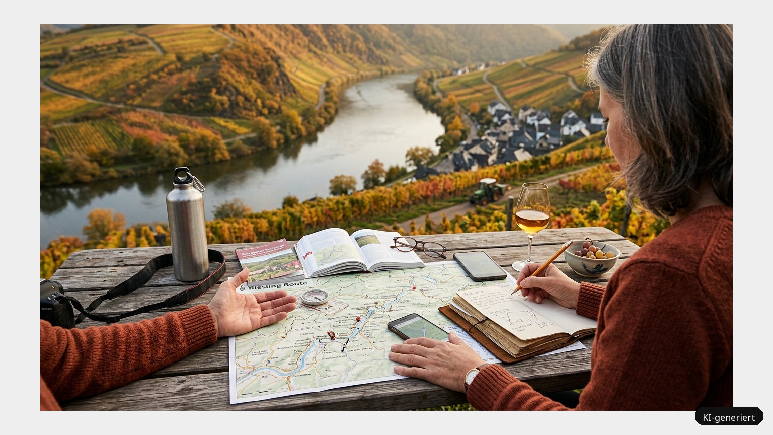 Ratgeber für Reisen auf Europas schönsten Weinrouten (KI)