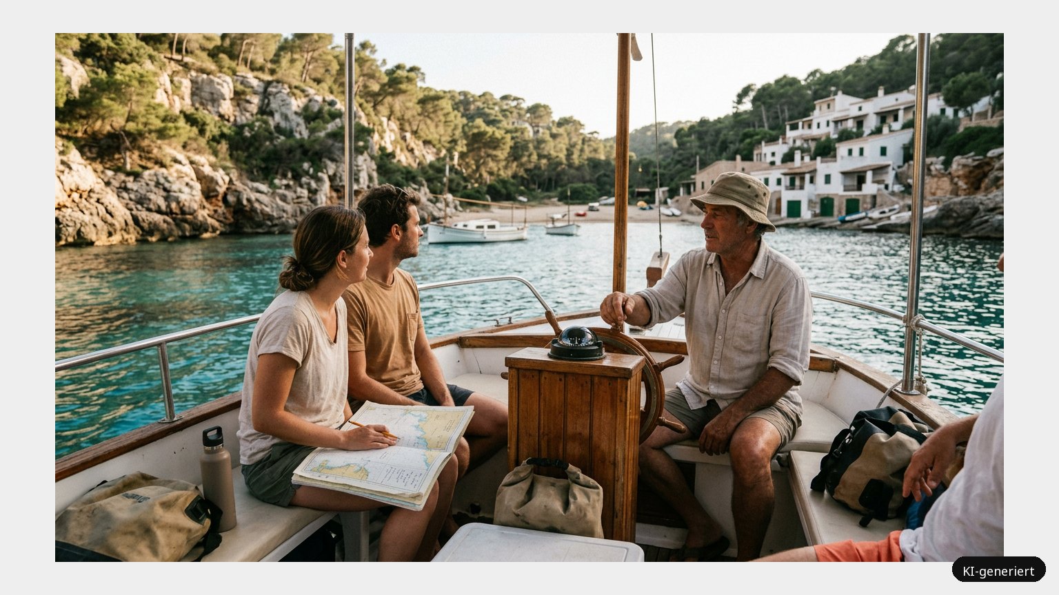 Mit dem Boot durch ganz Mallorca reisen (KI)