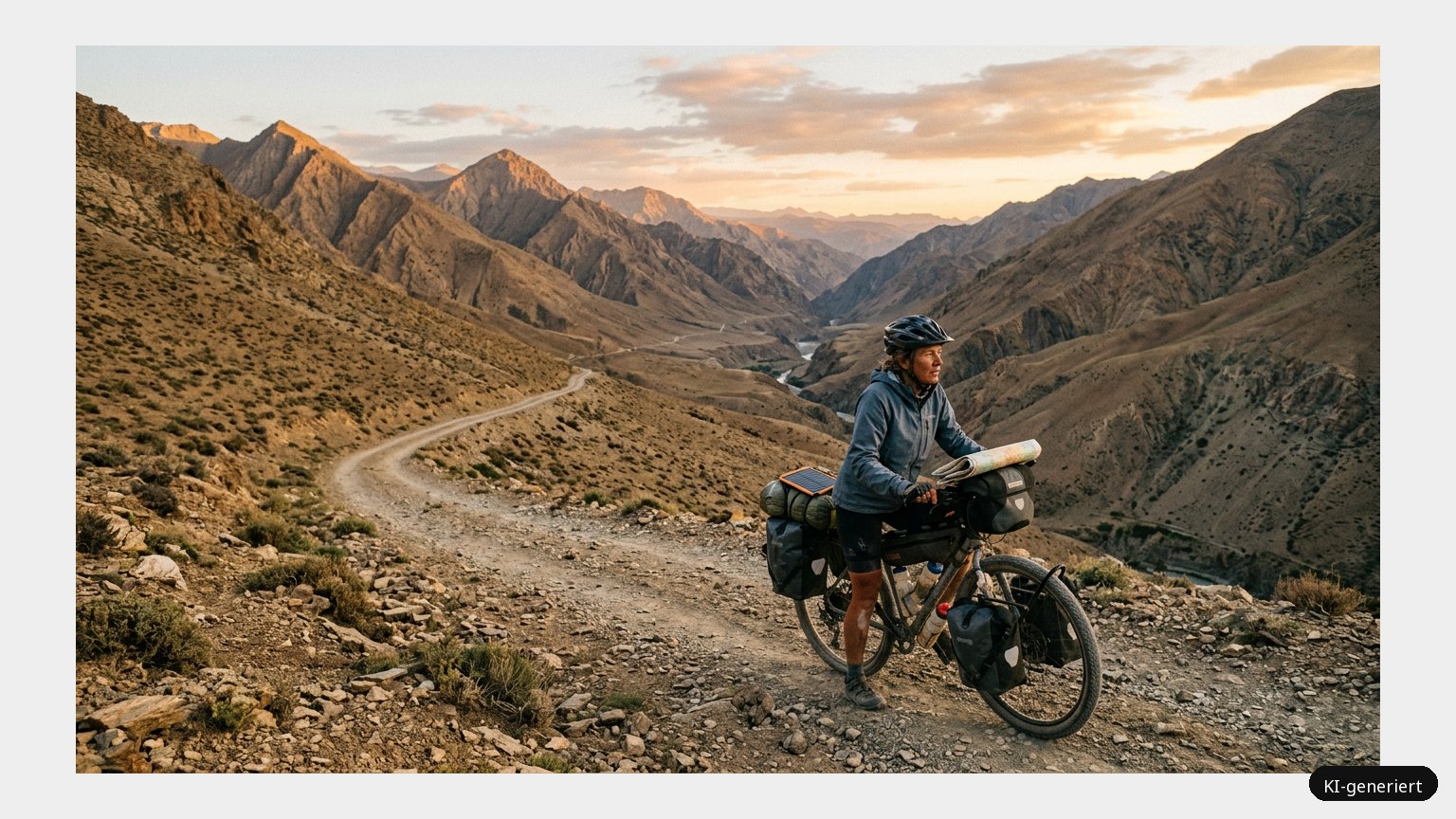 Mit dem Fahrrad um die Welt (KI)