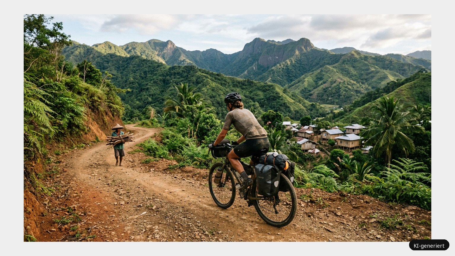 Mit dem Rad unterwegs auf Mindoro (KI)