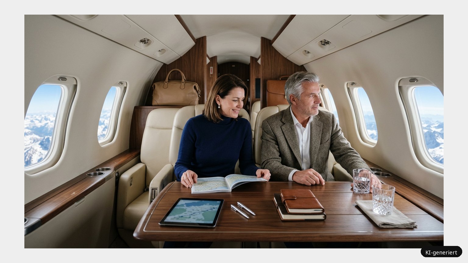 Reisen im Privatjet: Die wichtigsten Vorzüge (KI)