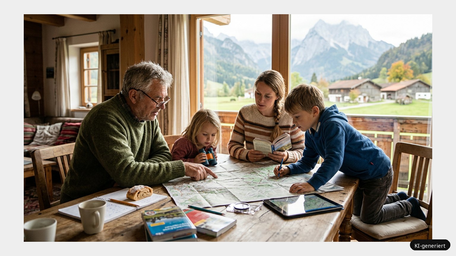 Urlaub mit der ganzen Familie – so klappt die Planung (KI)