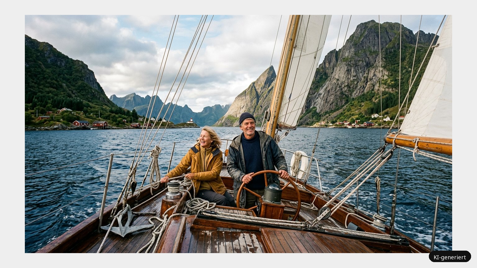 Von Küste zu Küste: Die besten Reiseziele für den nächsten Segelboot-Urlaub (KI)