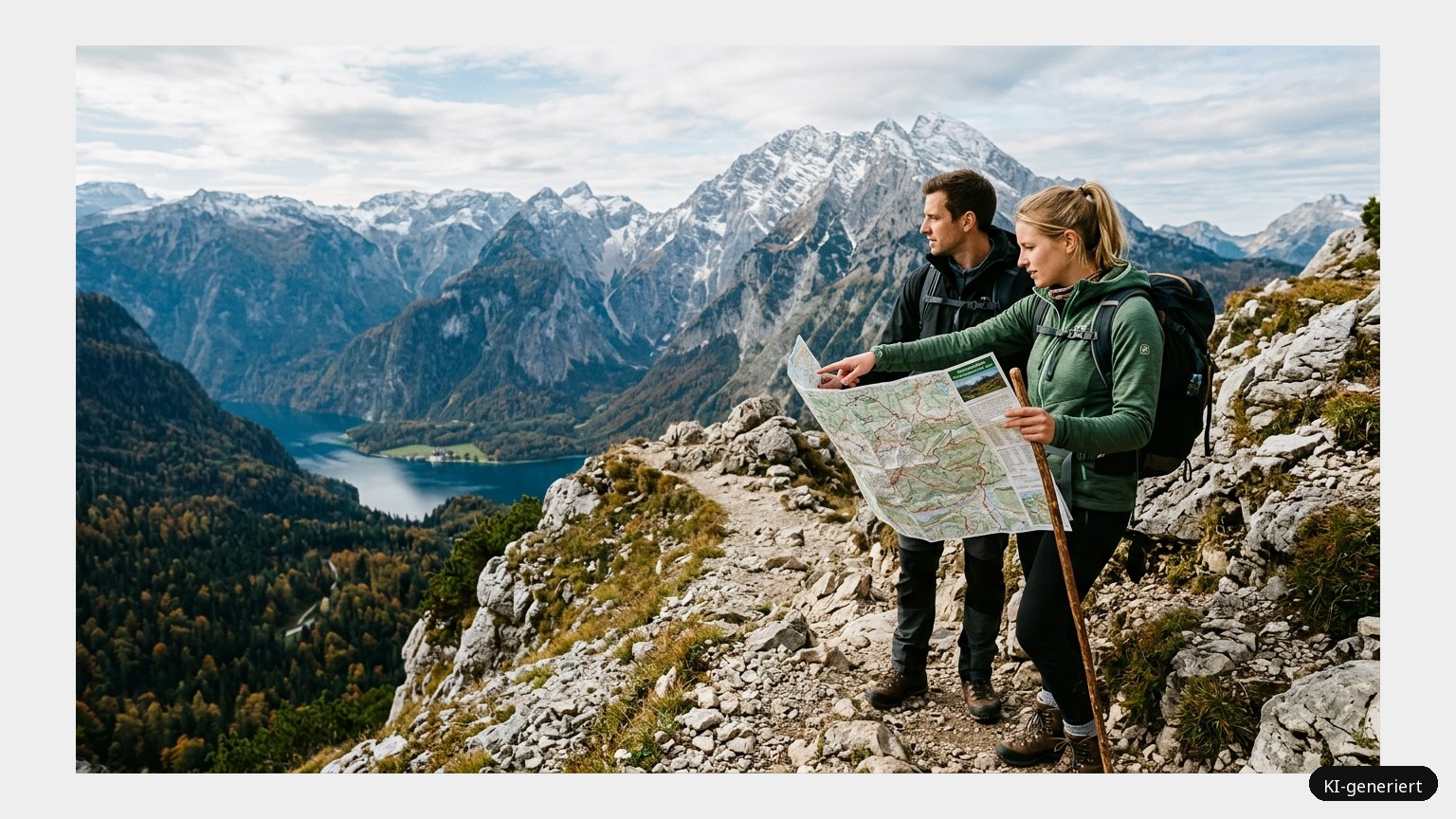 Wanderkarte Berchtesgadener Land – Das Wunder von Bayern (KI)
