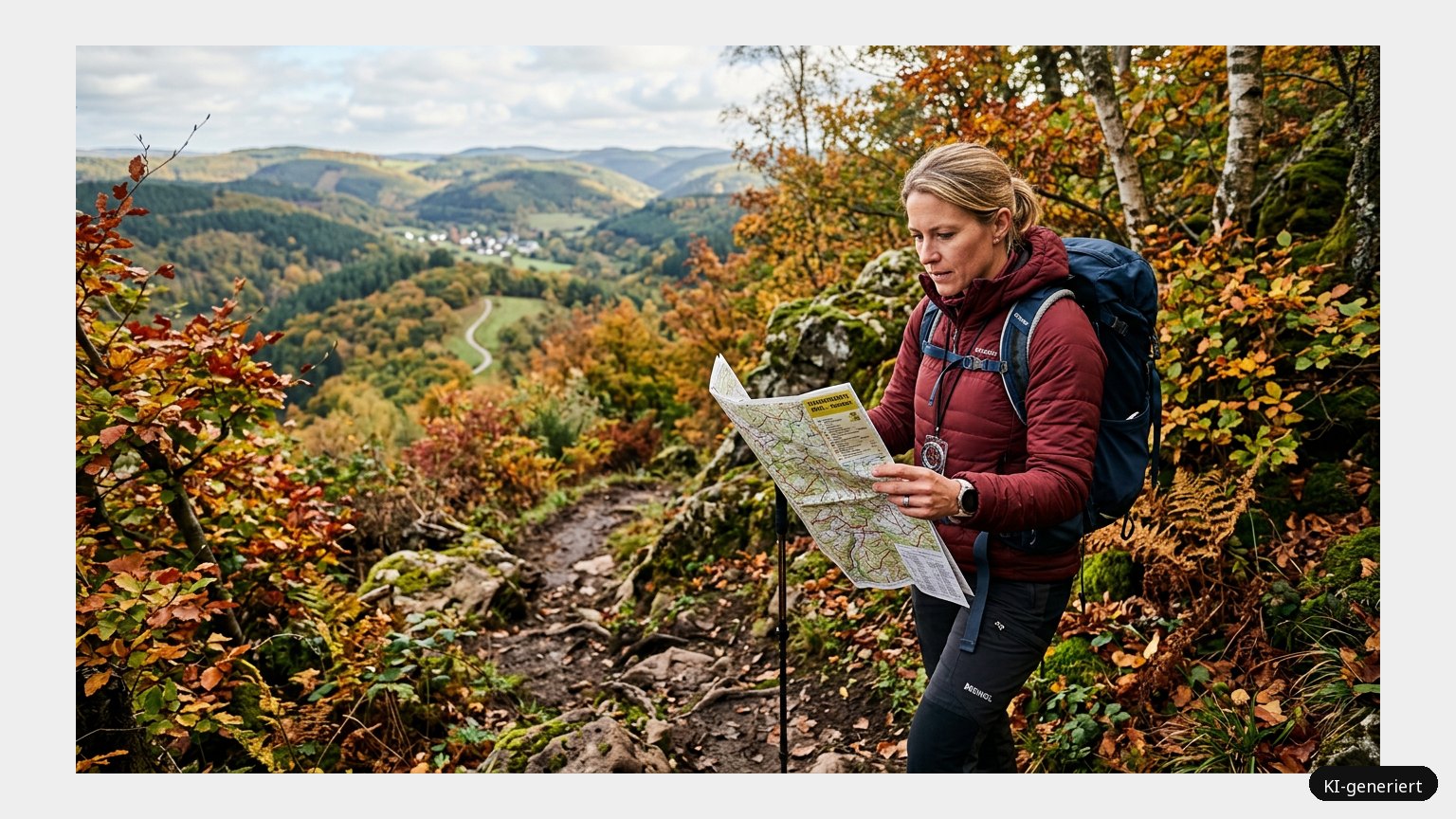 Wanderkarte Eifel – Freue dich auf einen besonderen Trip ins Mittelgebirge (KI)