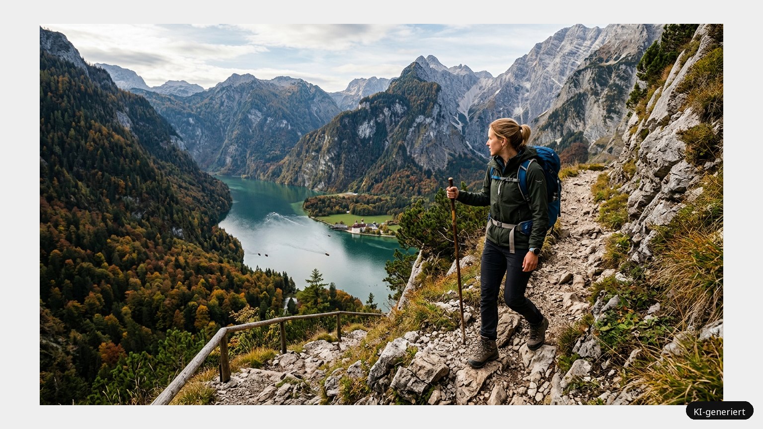 Wanderkarte Königsee – Eine Wanderung durch eine atemberaubende Zauberwelt (KI)