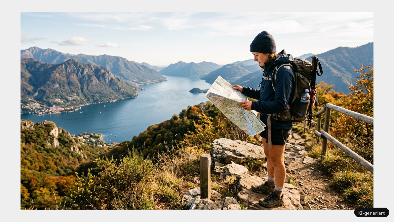 Wanderkarte Lago Maggiore – Genieße die wunderschöne Zeit am oberitalienischen See (KI)