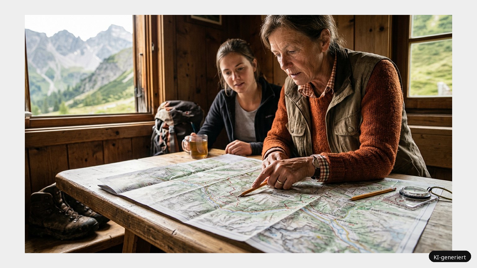Wanderkarte Lechtal – Eine aufregende Reise erwartet dich (KI)