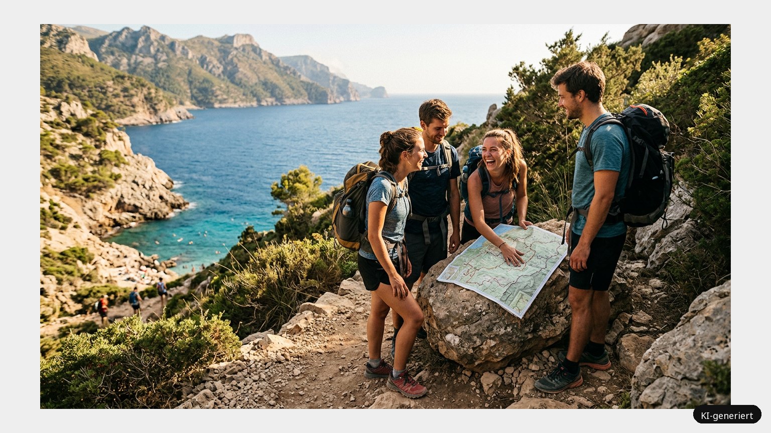 Wanderkarte Mallorca – Sommer, Sonne und vor allem ganz viel Spaß! (KI)