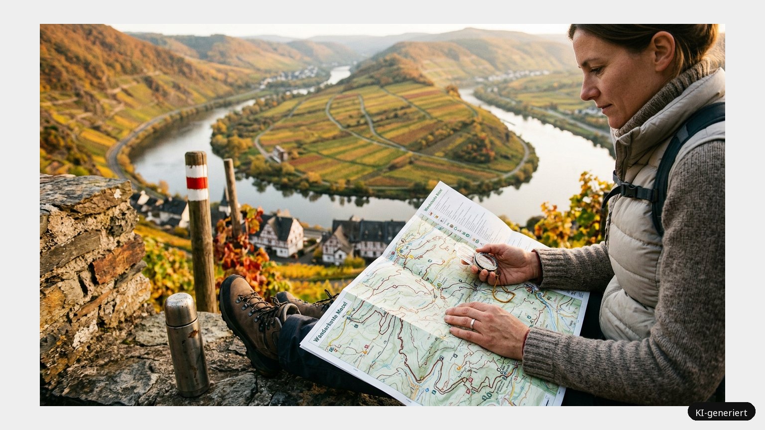 Wanderkarte Mosel  – Eine unvergessliche Reise steht bevor (KI)