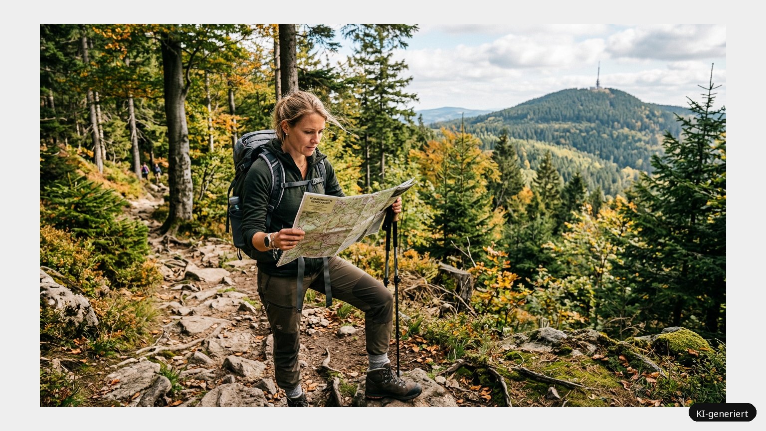 Wanderkarte Ochsenkopf – Das bayrische Paradies (KI)