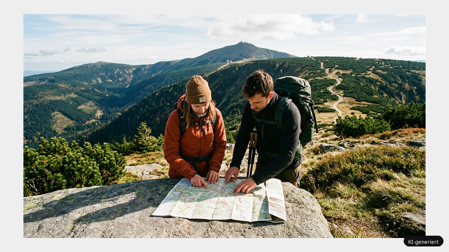 Wanderkarte Riesengebirge – Genieße die schöne Zeit auf Tschechiens bzw. Schlesiens höchstem Berg (KI)