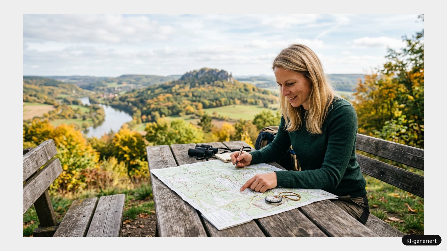 Wanderkarte Staffelstein  –  Genieße die wunderschönen Momente (KI)