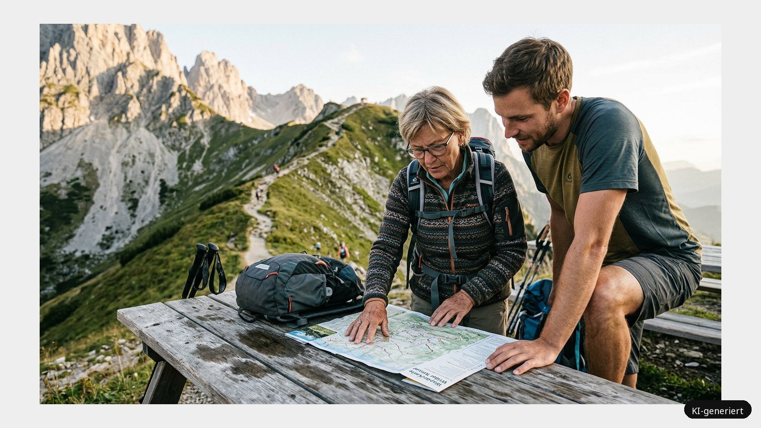 Wanderkarte wilder Kaiser – Egal ob Entspannung oder Fitness, hier ist für jeden etwas dabei! (KI)