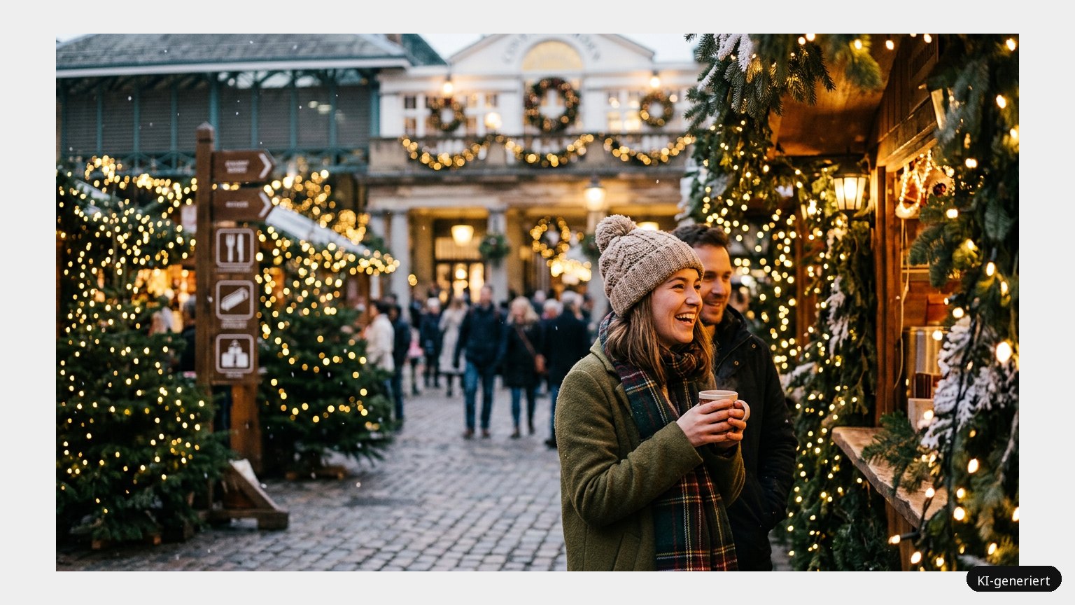 Weihnachten in London. Viel schöner wirds nicht! (KI)