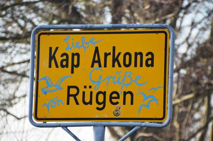 Rügen Kap Arkona Verkehrsschild